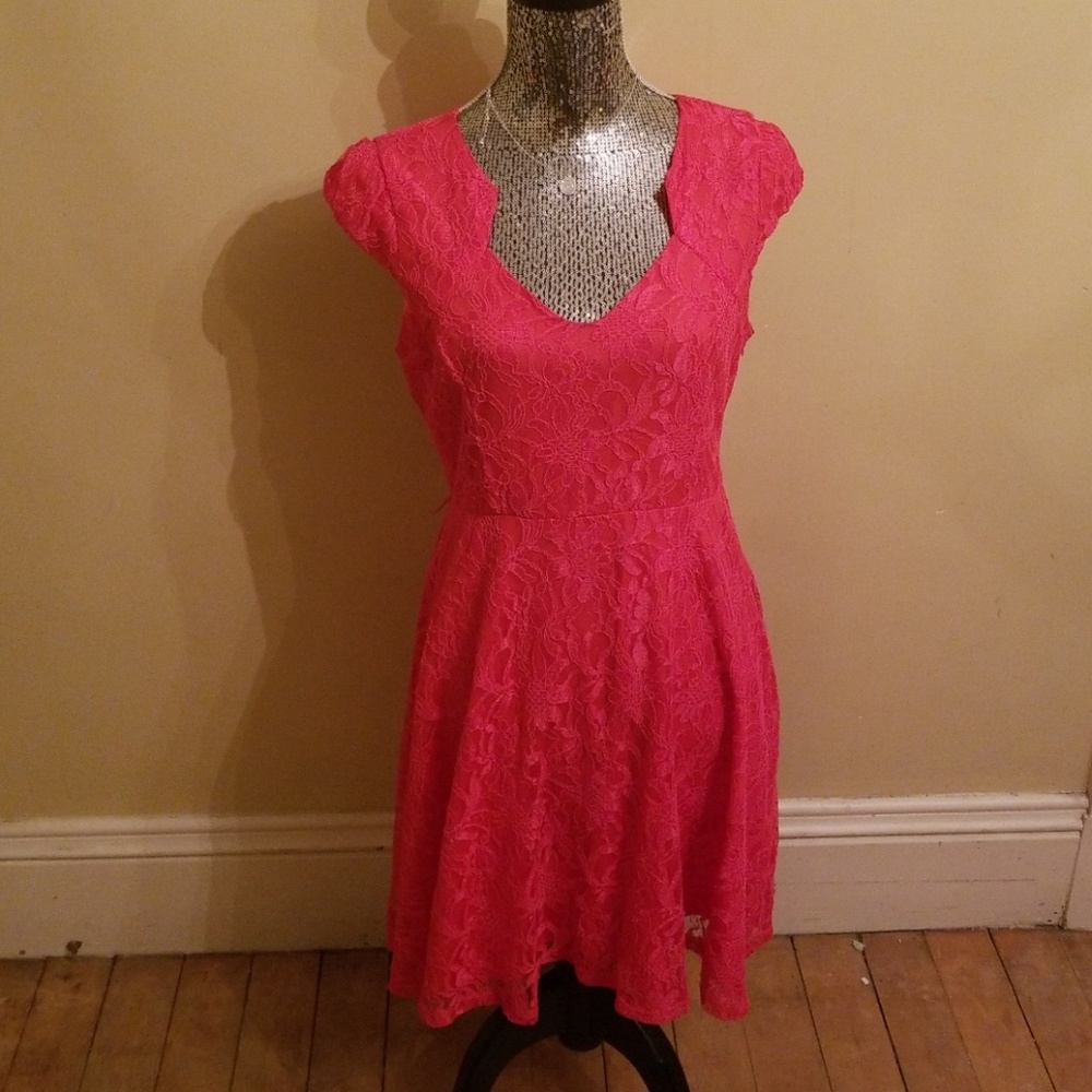 Hot pink fun flirty dress